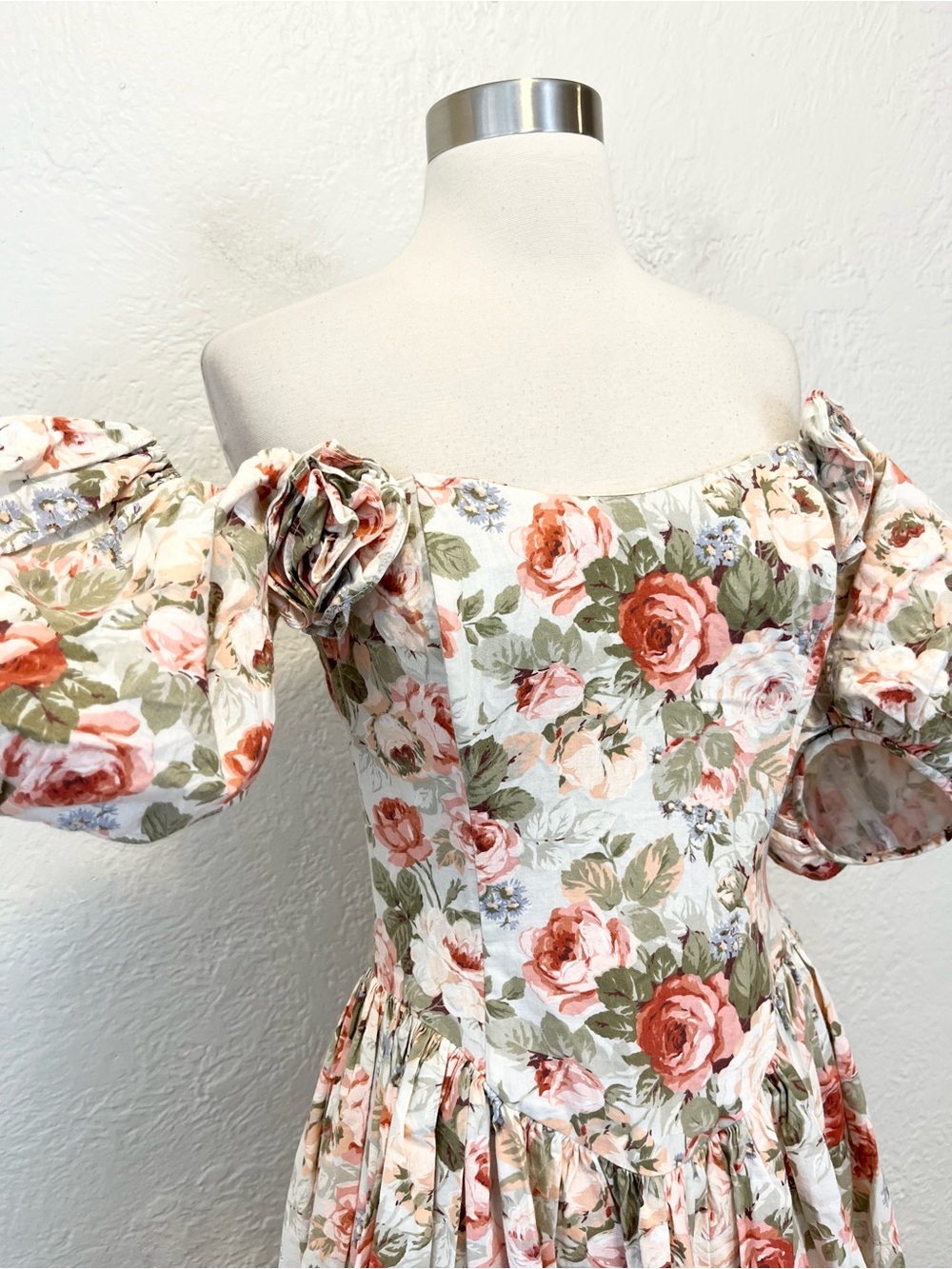 Vintage Jessica McClintock Dress Cottagecore Praire Floral Coquette size 6 XS/4 - Picture 9 of 15